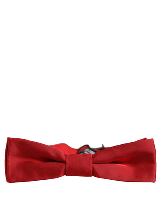 Men Red 100% Silk Adjustable Neck Papillon Bow Tie