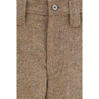 Beige Wool Oves Aries Casual Pants