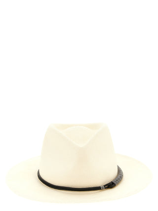 Beige Polyamide Fedora
