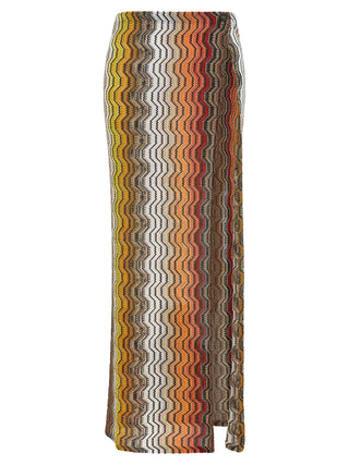 Multicolor Viscose Mini Skirt