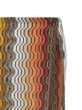 Multicolor Viscose Mini Skirt