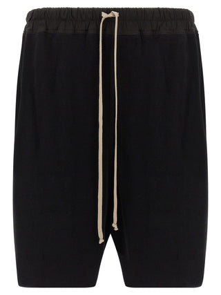 Black Cotton Bermuda Shorts