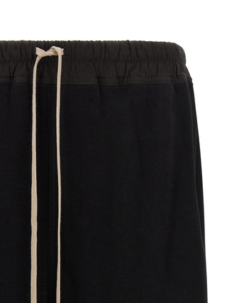 Black Cotton Bermuda Shorts