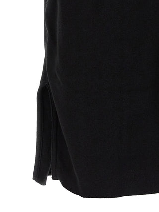 Black Cotton Bermuda Shorts
