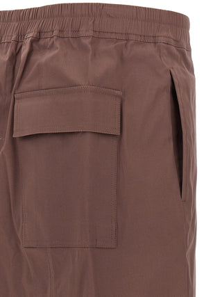 Brown Cotton Bermuda Shorts