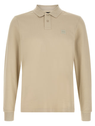 Beige Cotton Polo Shirt