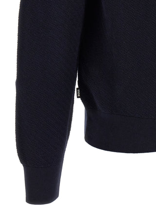 Blue Cotton Polo Shirt