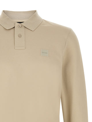 Beige Cotton Polo Shirt