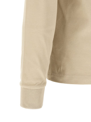 Beige Cotton Polo Shirt