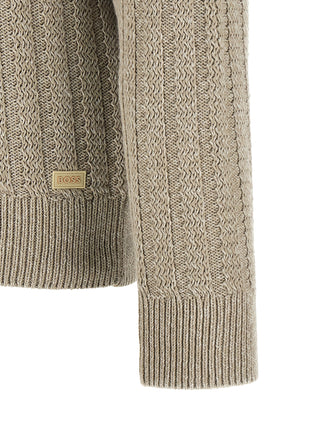 Beige Cotton Cardigan