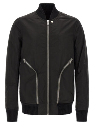 Black Nylon Bomber
