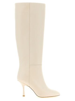 White Lamb Leather Over The Knee