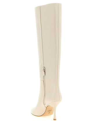 White Lamb Leather Over The Knee