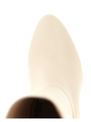 White Lamb Leather Over The Knee