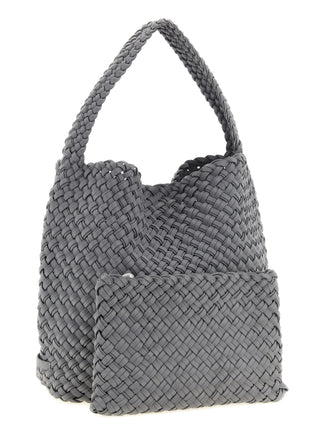 Gray Nylon Shoulder Bag
