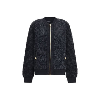 Black Viscose Bomber