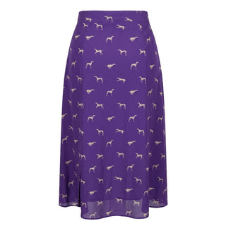Purple Viscose Women Skirt