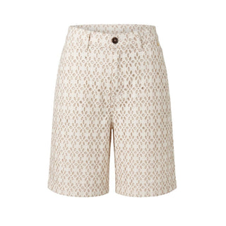 White Cotton Women Shorts