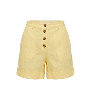Yellow Flax Women Shorts