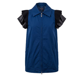 Blue Polyester Women Jacket