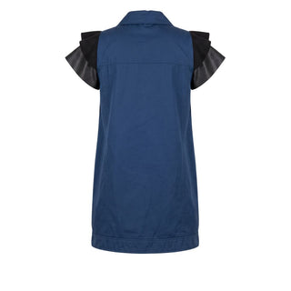 Blue Polyester Women Jacket
