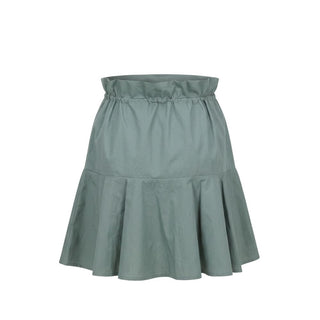 Green Cotton Women Skirt