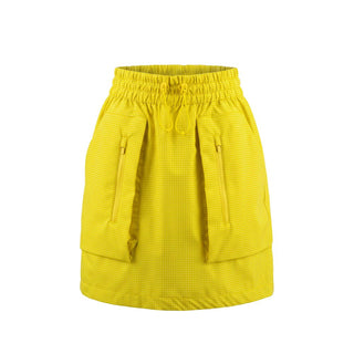 Yellow Polyamide Women Skirt