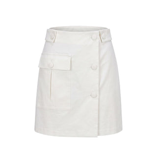 White Viscose Women Skirt