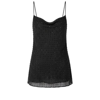 Black Polyester Women Tank