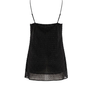 Black Polyester Women Tank