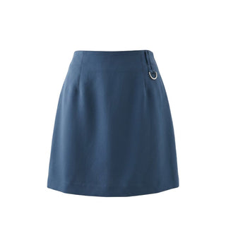 Blue Polyester Women Skirt