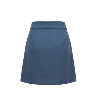Blue Polyester Women Skirt