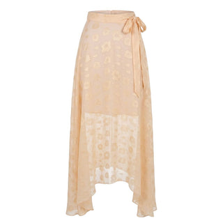 Beige Polyester Womens Skirt
