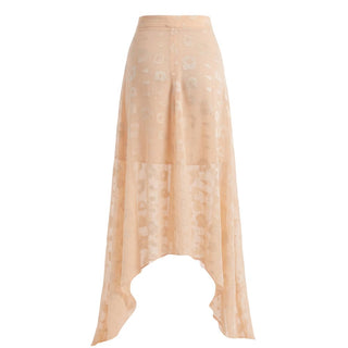 Beige Polyester Womens Skirt