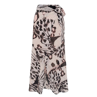 Pink Polyester Women Skirt
