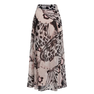 Pink Polyester Women Skirt