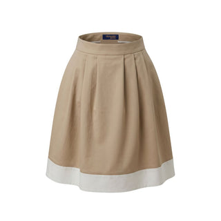 Beige Cotton Women Skirt