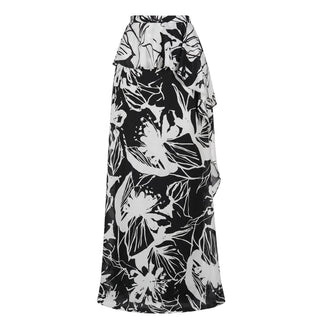 Black Polyester Women Skirt