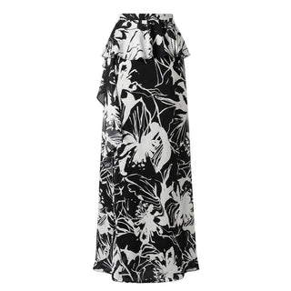 Black Polyester Women Skirt