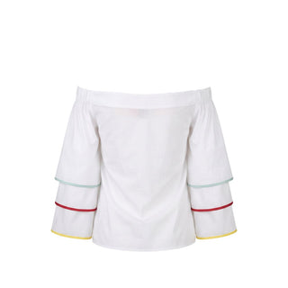 White Cotton Women Shirt