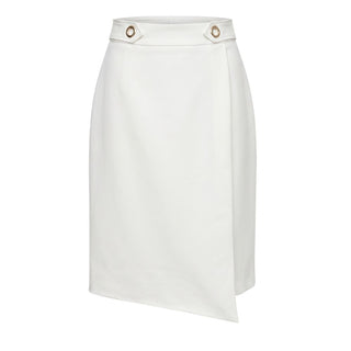 White Polyester Women Skirt