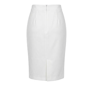 White Polyester Women Skirt