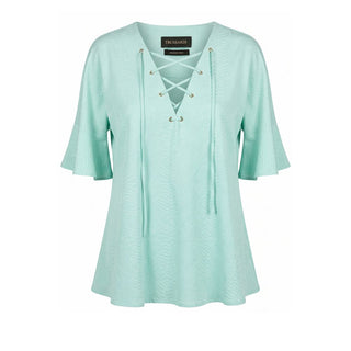 Light Blue Cotton Women Shirt