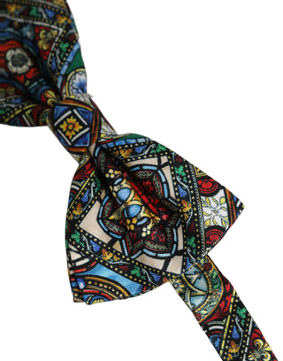Men Multicolor Sicilian Adjustable Neck Papillon Bow Tie