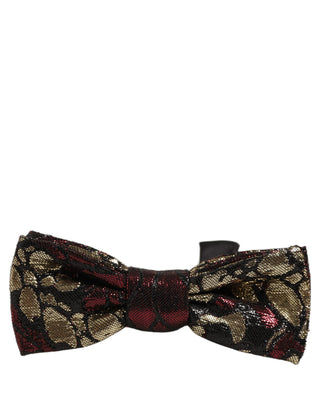 Multicolor Floral Jacquard Adjustable Neck Papillon Bow Tie