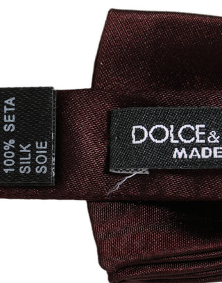 Men Brown 100% Silk Adjustable Neck Papillon Bow Tie