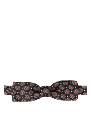 Multicolor Geometric Silk Adjustable Neck Papillon Bow Tie