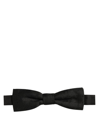 Men Dark Gray 100% Silk Adjustable Neck Papillon Bow Tie