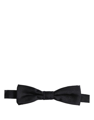 Men Dark Blue 100% Silk Adjustable Neck Papillon Bow Tie