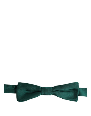 Men Green 100% Silk Adjustable Neck Papillon Bow Tie
